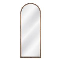 Ilena grand miroir arrondi en bois de paulonia foncé H160cm