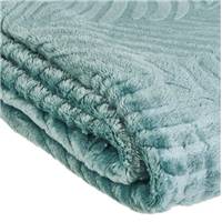 Zoa plaid en flanelle relief vert 130x160