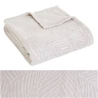 Zoa plaid en flanelle relief beige pierre 130x160