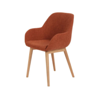 Altea chaise effet laine bouclée terracotta
