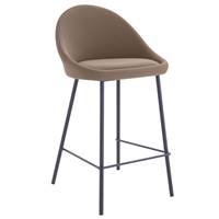 Turin chaise de bar en cuir synthétique marron H65