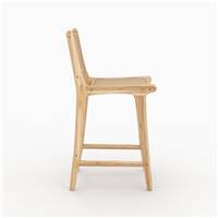 Spike chaise de bar en teck et cannage rotin H66