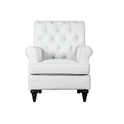 Ennio fauteuil lin blanc neige