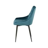 Bari chaise en velours bleu
