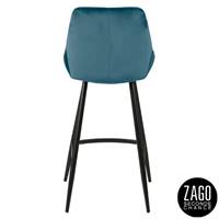 Bari tabouret de bar velours bleu H74