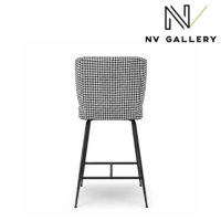 Valo tabouret de bar tissu pied de poule