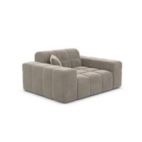 Lodce fauteuil 1 place en velours beige foncé
