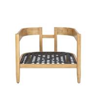 Borneo fauteuil de jardin en acacia tissu clair