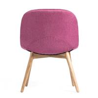 Alsta chaise tissu rose, pieds en frêne clair