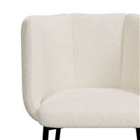 Lisboa chaise de bar en tissu bouclé beige H67