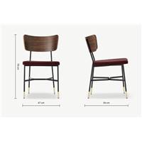 Amalyn chaise velours bois de rose