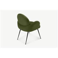 Bonnie chaise velours vert lierre