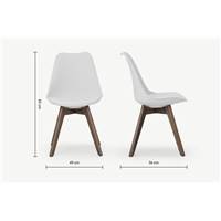 Deon chaise blanche et bois
