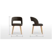Enid chaise velours gris