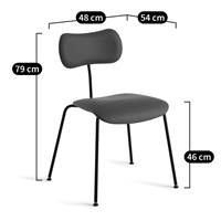 Nordine chaise tweed texturé ficelle