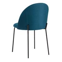 Danielle chaise arrondie tissu bleu canard