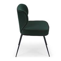 Valo chaise velours vert cèdre et métal noir