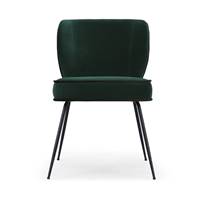 Valo chaise velours vert cdre et mtal noir