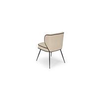 Valo chaise crème vanille et métal noir