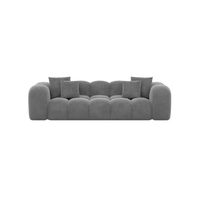 Cotton canapé 3 places en velours gris foncé