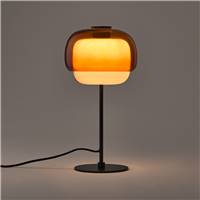 Aljabal lampe de table en verre coloré orange