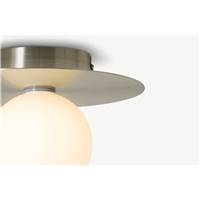 Miwa plafonnier chrome brossé et verre dépoli