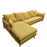 Oihan canapé d'angle gauche jaune moutarde