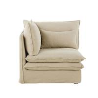 Rodier module d'angle canapé en lin beige