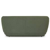 Havane canapé 2 places tissu bouclé vert kaki