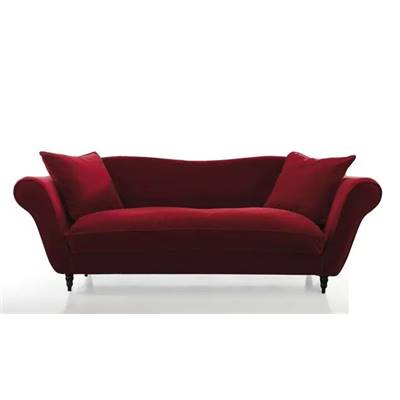 Manolo canapé 3/4 places velours rouge