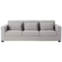Kate canap 4 places tissu gris