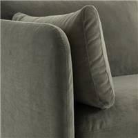 Joba canapé 4/5 places tissu velours vert kaki