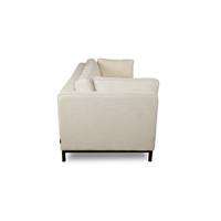 Lalou canapé 3 places en tissu beige et métal noir