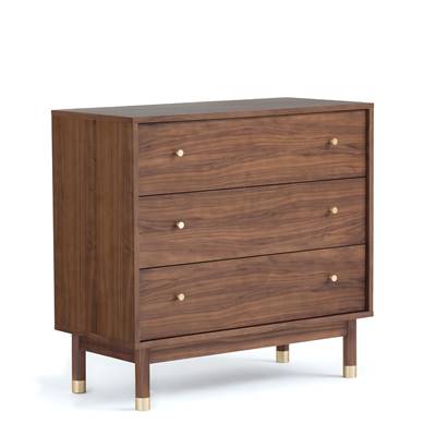 Leandre commode 3 tiroirs noyer
