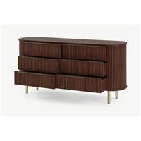 Tambo commode large noyer et laiton
