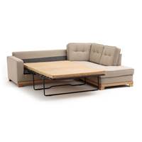 Pertuis canapé d'angle droit convertible sable