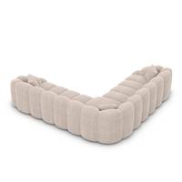Dolban canapé corner en tissu texturé beige