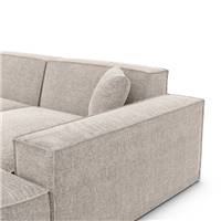 Onys canapé d'angle L tissu texturé beige