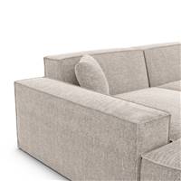 Onys canapé panoramique angle gauche tissu texturé beige
