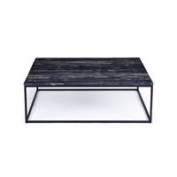 Jolene table basse métal noir et pierre noir