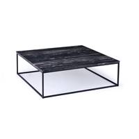 Jolene table basse métal noir et pierre noir