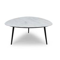 Kraft table basse effet marbre blanc et noir