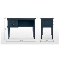 Bourbon bureau compact bleu foncé et laiton