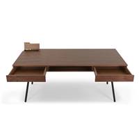 Dinavi bureau en bois noyer et métal noir