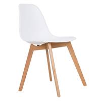 Osmosis chaise scandinave d'artiste blanche et feuille