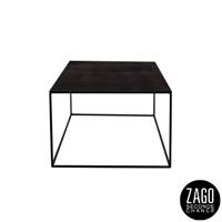 Expo table basse en métal rectangulaire