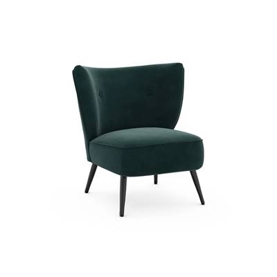 Claudette fauteuil velours vert cèdre