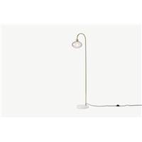 Tilbury lampadaire en laiton et en verre blush