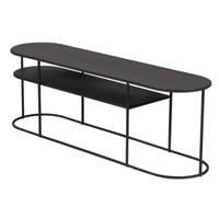 Grayson table basse en métal noir ovale 120cm