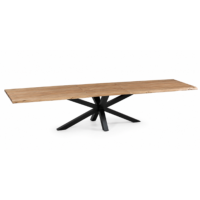 Liveo table à manger extensible 220-280cm bois de manguier bords irréguliers
